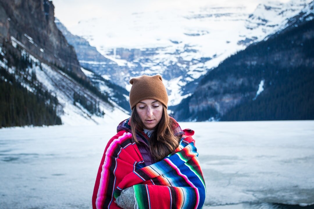 Studio portrait of an Indigenous Canadian woman, travel writer