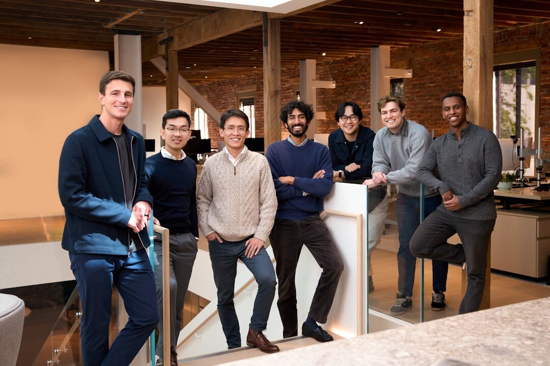 diverse software development team in office